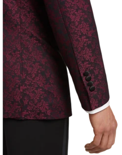 Male Clothing Store -Male Clothing Store MW40 15NV 60 AFTER HOURS BURGUNDY JACQUARD ALT1