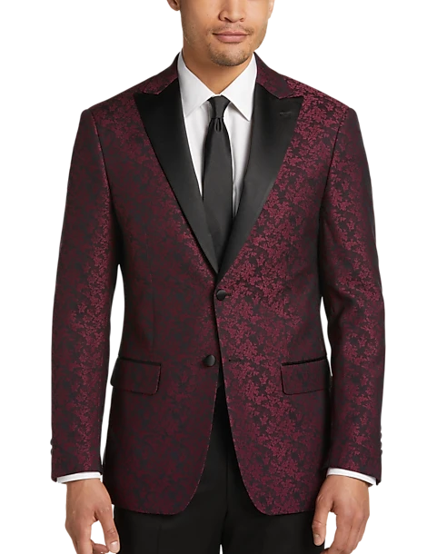 After Hours Slim Fit Dinner Jacket, Blue Jacquard 1 After Hours Slim Fit Dinner Jacket, Blue Jacquard