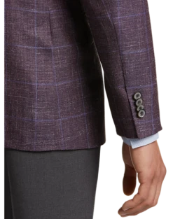 Joseph Abboud Slim Fit Sport Coat, Berry Plaid -Male Clothing Store MW40 15TP 07 JOSEPH ABBOUD BERRY PLAID ALT1