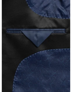 Egara Slim Fit Peak Lapel Dinner Jacket, Charcoal Paisley 5 Egara Slim Fit Peak Lapel Dinner Jacket, Charcoal Paisley -Male Clothing Store MW40 160Y 66 EGARA CHARCOAL PAISLEY ALT2