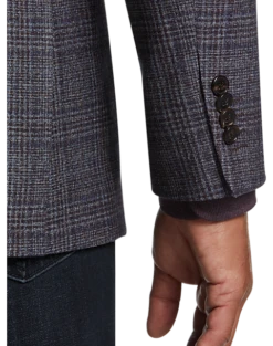 Joseph Abboud Slim Fit Sport Coat, Blue And Plum Plaid -Male Clothing Store MW40 164R 67 JOSEPH ABBOUD BLUE PLUM PLAID ALT1