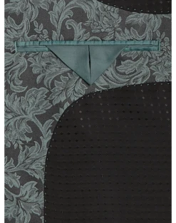 Egara Slim Fit Dinner Jacket, Green Floral -Male Clothing Store MW40 16G0 30 EGARA GREEN FLORAL ALT2