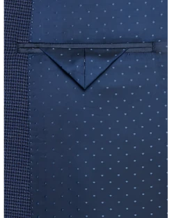 Michael Strahan Classic Fit Sport Coat, Blue Mini Houndstooth -Male Clothing Store MW40 16GT 92 MICHAEL STRAHAN BLUE MINI HOUNDSTOOTH ALT2