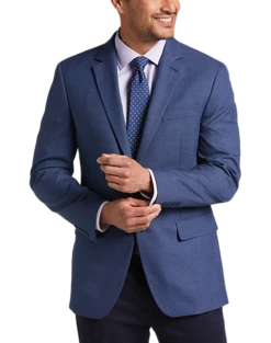 Michael Strahan Classic Fit Sport Coat, Blue Mini Houndstooth