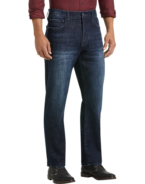 Joseph Abboud Athletic Fit Dark Wash Jeans, Blue Coal 1 Joseph Abboud Athletic Fit Dark Wash Jeans, Blue Coal