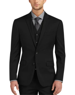 Awearness Kenneth Cole AWEAR-TECH Slim Fit Suit Separates Coat, Charcoal -Male Clothing Store MW40 31K3 02 AWEARNESS BY KENNETH COLE BLACK ALT2