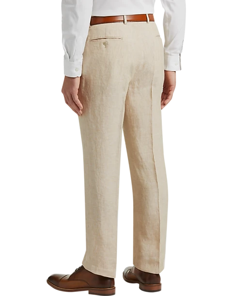 JOE Joseph Abboud Linen Slim Fit Suit Separates Pants, Tan 2 JOE Joseph Abboud Linen Slim Fit Suit Separates Pants, Tan - Image 2