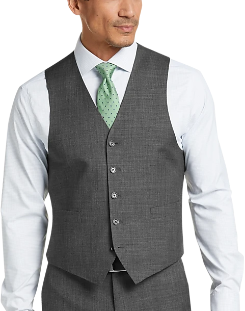 Lauren By Ralph Lauren Gray Sharkskin Classic Fit Suit Separates Vest 1 Lauren By Ralph Lauren Gray Sharkskin Classic Fit Suit Separates Vest