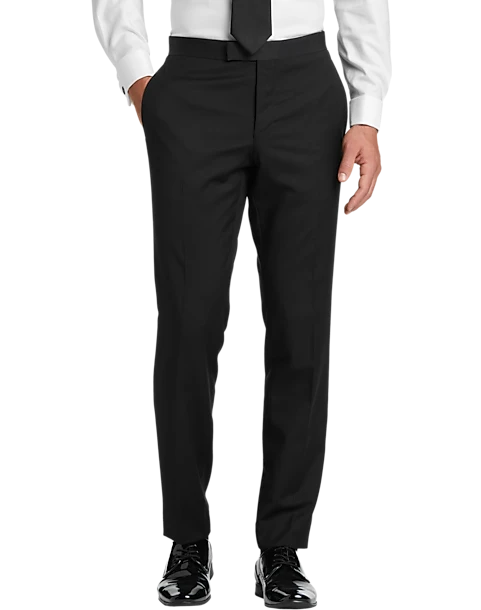 BLACK By Vera Wang Slim Fit Tuxedo Pants, Black 1 BLACK By Vera Wang Slim Fit Tuxedo Pants, Black