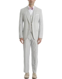 Lauren By Ralph Lauren Classic Fit Suit Separates Coat, Blue & White Seersucker -Male Clothing Store MW40 3VER 76 LAUREN BY RALPH LAUREN BLUE WHITE SEERSUCKER ALT3