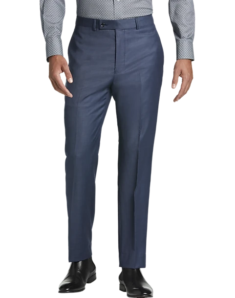 Calvin Klein X-Fit Slim Fit Suit Separates Pants, Blue Sharkskin 1 Calvin Klein X-Fit Slim Fit Suit Separates Pants, Blue Sharkskin