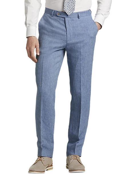 JOE Joseph Abboud Linen Slim Fit Suit Separates Dress Pant, Light Blue 1 JOE Joseph Abboud Linen Slim Fit Suit Separates Dress Pant, Light Blue