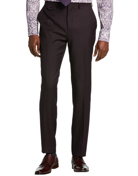 Tayion Classic Fit Suit Separates Pants, Wine Plum 1 Tayion Classic Fit Suit Separates Pants, Wine Plum