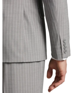 Michael Strahan Classic Fit Suit Gray Stripe -Male Clothing Store MW40 3X9W 34 MICHAEL STRAHAN GRAY STRIPE ALT1