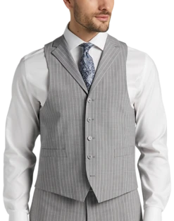 Michael Strahan Classic Fit Suit Gray Stripe -Male Clothing Store MW40 3X9W 34 MICHAEL STRAHAN GRAY STRIPE ALT3
