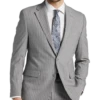 Michael Strahan Classic Fit Suit Gray Stripe