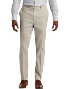 Calvin Klein Slim Fit Suit Separates Linen-Blend Pants, Tan