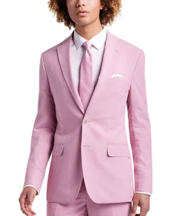 JOE Joseph Abboud Slim Fit Linen Blend Suit Separates Coat, Raspberry -Male Clothing Store MW40 3XGF 11 JOE JOSEPH ABBOUD RASPBERRY ALT7