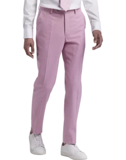 JOE Joseph Abboud Slim Fit Linen Blend Suit Separates Pants, Raspberry