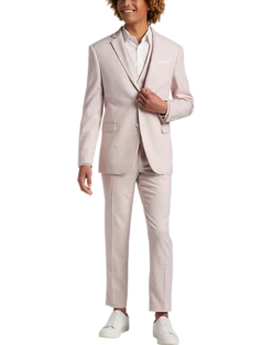 Egara Skinny Fit Suit Separates Coat, Rose Tic -Male Clothing Store MW40 3XGW 11 EGARA ORANGE ROSE TIC ALT5