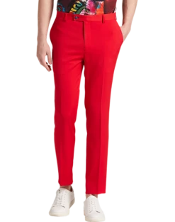 Paisley & Gray Slim Fit Suit Separates Pants, Hot Rod Red