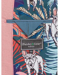 Paisley & Gray Slim Fit Suit Separates, Pink Carnation 10 Paisley & Gray Slim Fit Suit Separates, Pink Carnation -Male Clothing Store MW40 3XK0 45 PAISLEY GRAY PINK CARNATION ALT3