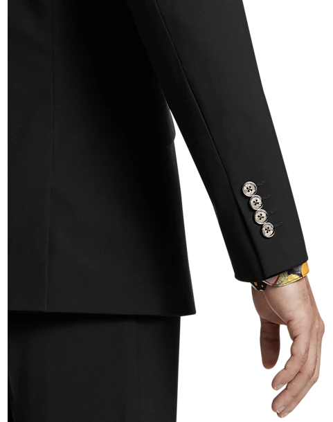 Paisley & Gray Slim Fit Double Breasted Suit Separates Coat, Jet Black 3 Paisley & Gray Slim Fit Double Breasted Suit Separates Coat, Jet Black - Image 3