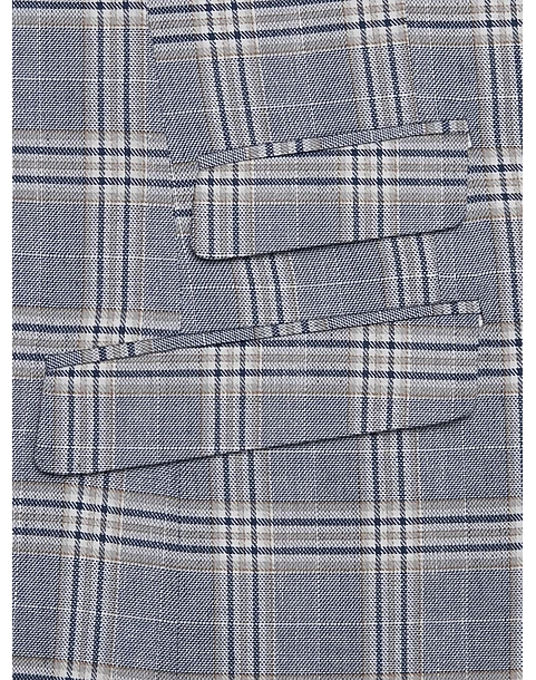 Paisley & Gray Slim Fit Suit Separates Coat, Blue & Beige Check 5 Paisley & Gray Slim Fit Suit Separates Coat, Blue & Beige Check - Image 5