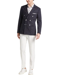 Paisley & Gray Slim Fit Suit Separates Coat, Navy With White Polka Dots 9 Paisley & Gray Slim Fit Suit Separates Coat, Navy With White Polka Dots -Male Clothing Store MW40 3XLU 27 PAISLEY GRAY NAVY WHITE POKA DOTS ALT5