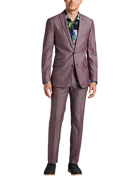 Paisley & Gray Slim Fit Suit Separates Coat, Mulberry 2 Paisley & Gray Slim Fit Suit Separates Coat, Mulberry - Image 2