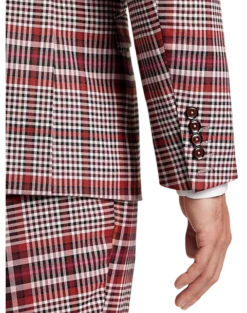 Paisley & Gray Slim Fit Suit Separates Coat, Pink Plaid 8 Paisley & Gray Slim Fit Suit Separates Coat, Pink Plaid -Male Clothing Store MW40 3XMF 60 PAISLEY GRAY PINK PLAID ALT2