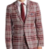 Paisley & Gray Slim Fit Suit Separates Coat, Pink Plaid