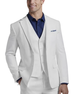 JOE Joseph Abboud Slim Fit Linen Blend Suit Separates Coat, White -Male Clothing Store MW40 3XNC 49 JOE JOSEPH ABBOUD WHITE ALT7