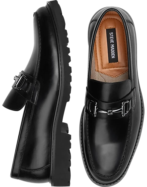Steve Madden Kamran Horsebit Lug Loafers, Black 1 Steve Madden Kamran Horsebit Lug Loafers, Black