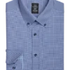 Michael Strahan Four-Way Stretch Modern Fit Dress Shirt, Blue Gingham