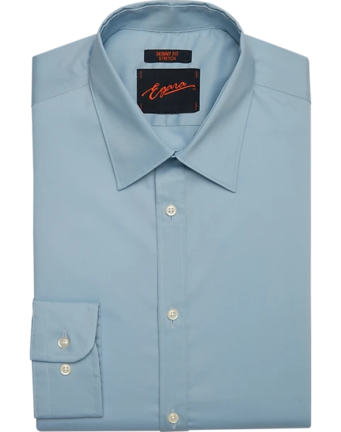 Egara Skinny Fit Point Collar Dress Shirt, Blue 1 Egara Skinny Fit Point Collar Dress Shirt, Blue