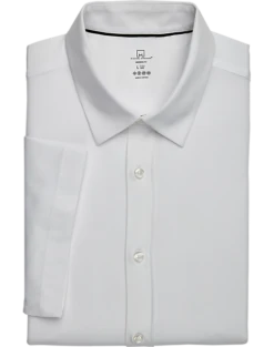 Michael Strahan Modern Fit Short Sleeve Dress Shirt, White
