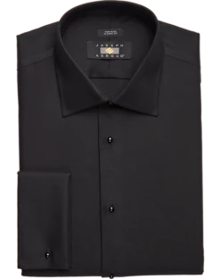 Joseph Abboud Classic Fit French Cuff Tuxedo Formal Shirt, Black