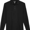 Awearness Kenneth Cole Modern Fit Long Sleeve Polo, Black