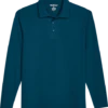 Awearness Kenneth Cole Modern Fit Long Sleeve Polo, Teal