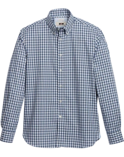 Joseph Abboud Modern Fit Sport Shirt, Blue Shadow Plaid