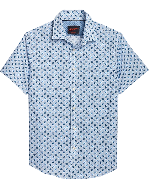 Egara Slim Fit Sport Shirt, Blue Jellycat Print 1 Egara Slim Fit Sport Shirt, Blue Jellycat Print