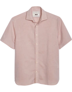 Joseph Abboud Modern Fit Linen Sport Shirt, Peach