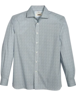 Joseph Abboud Modern Fit Sport Shirt, Slate Leaf Vine
