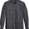Awearness Kenneth Cole Slim Fit Sport Shirt, Black Stealth