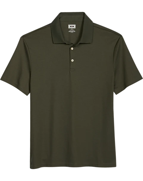 Joseph Abboud Modern Fit Luxe Cotton Polo, Olive Green 1 Joseph Abboud Modern Fit Luxe Cotton Polo, Olive Green