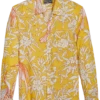 Paisley & Gray Slim Fit Spread Collar Sport Shirt, Yellow Tropical Bird