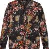 Paisley & Gray Slim Fit Spread Collar Sport Shirt, Black Paint Splatter Floral