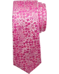 Egara Skinny Tie, Pink Floral