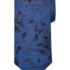 Pronto Uomo Narrow Tie, Navy Marsh Twigs